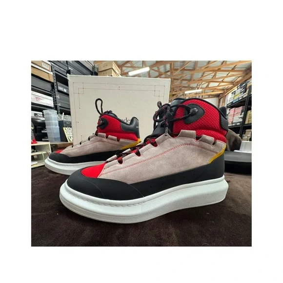 Alexander McQueen Authentic High Top Leather Sneakers size 13 - Picture 7 of 12